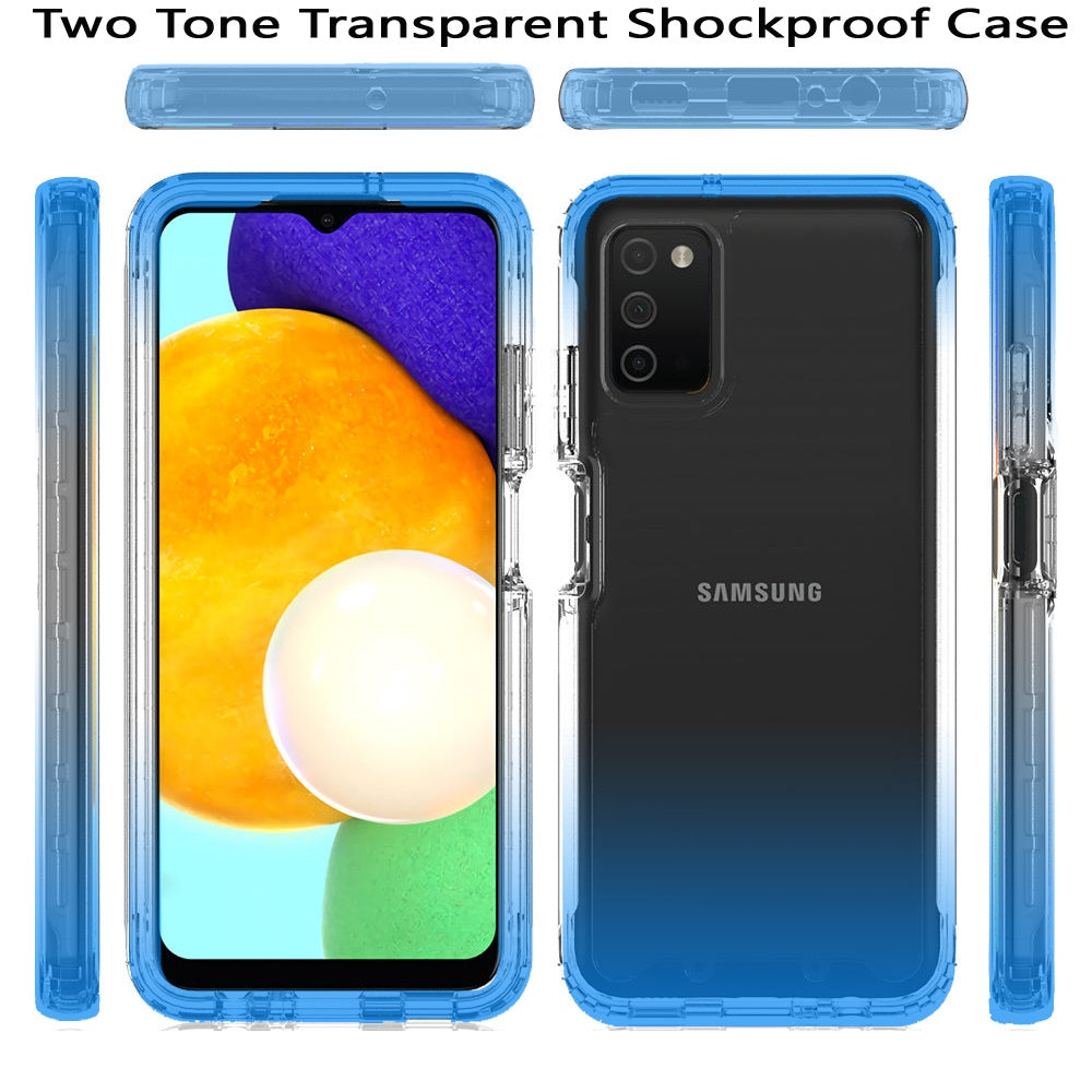 For Motorola Moto G Stylus 5G 2022 Dual Layer Hybrid Clear Gradient Two Tone Transparent Shockproof TPU Hard PC Frame  Phone Case Cover
