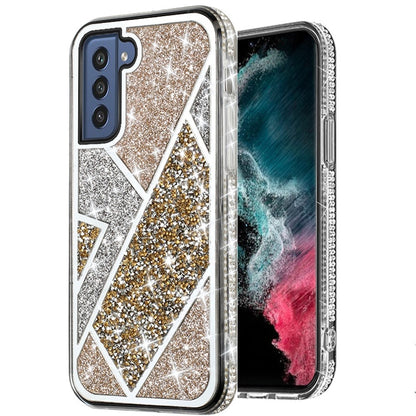 For Samsung Galaxy S22+ Plus Glitter Bling Diamond Rhinestone Sparkly Bumper Fashion Shiny Fancy Cases Hybrid Rugged  Phone Case Cover