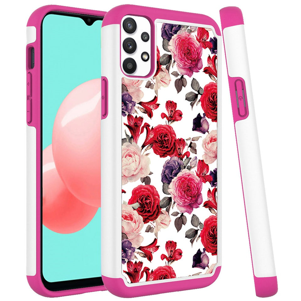 For Apple iPhone 13 Mini (5.4") Beautiful Design Tuff Hybrid Heavy Duty Sturdy Shockproof Full Body Soft TPU Hard Protective  Phone Case Cover