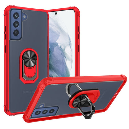 For Samsung Galaxy S22 /Plus Ultra Clear Silicone Shockproof Tuff Hybrid Protection Cover Transparent TPU with Magnetic Ring Kickstand  Phone Case Cover