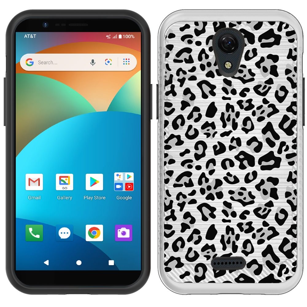 For Cricket Icon 2 Cute Design Printed Pattern Fashion Brushed Texture Shockproof Dual Layer Hybrid Slim Protective Had PC + TPU Rubber  Phone Case Cover