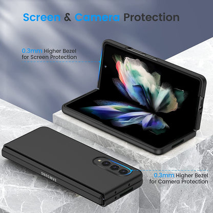 For Samsung Galaxy Z Fold 4 5G Transparent Full Body with Built-in Screen Protector Hard PC Ultra-Thin Shockproof Protective  Phone Case Cover