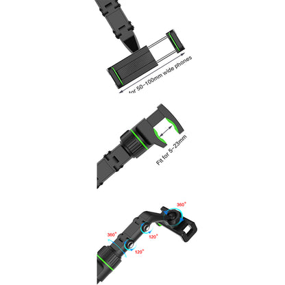 For Universal Phone Holder Mount 360° Rotatable Adjustable Smartphone Cradle Multi-Use for Rear View Mirror /Vehicle Back Seat /Desk /Kitchen Black Phone Case Cover