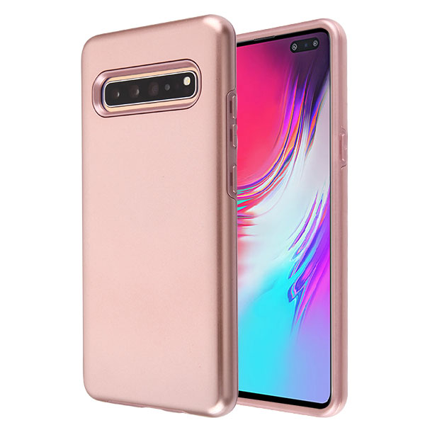 For Samsung Galaxy S10 5G (6.7") Dual Layer Hybrid Armor Rubber TPU Hard PC Shockproof Rugged Slim Rose Gold Phone Case Cover