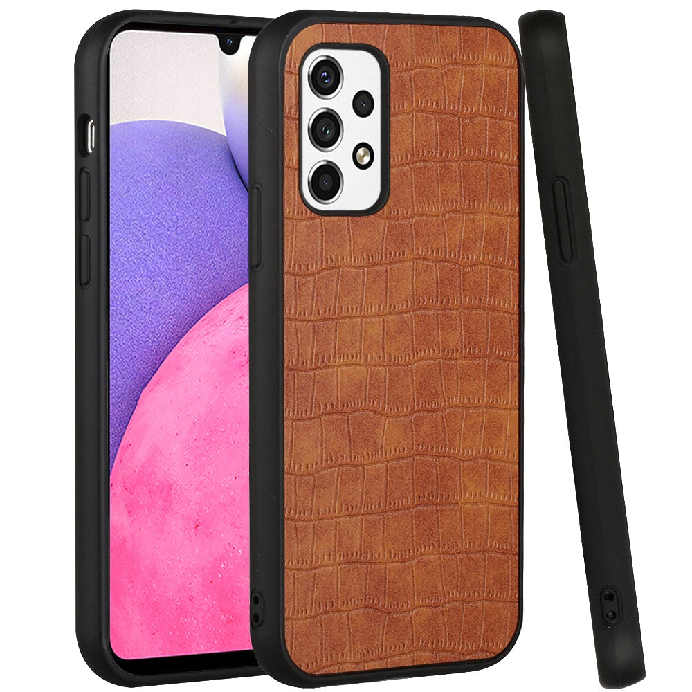 For Samsung Galaxy A33 5G Ultra Slim Thin PU Leather Crocodile Flip Snap On Hybrid Shockproof TPU PC Hard Shell Durable  Phone Case Cover