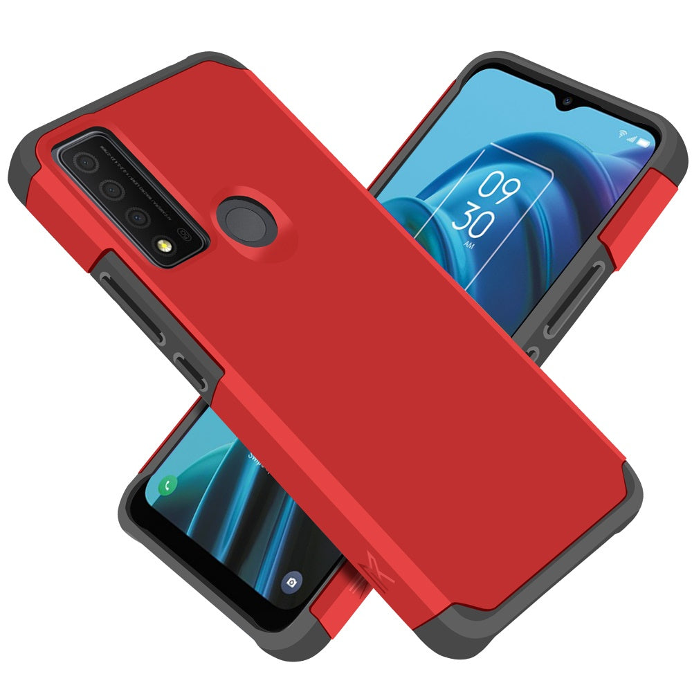 For TCL 30 XE 5G Ultra Slim Corner Protection Shock Absorption Tuff Hybrid Dual Layer Hard PC and TPU Rubber Armor Defender  Phone Case Cover