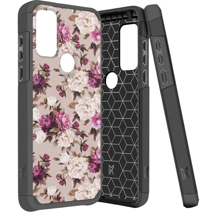 For Motorola Moto G Pure Graphic Design Pattern Hard PC Soft TPU Silicone Protection Hybrid Shockproof Armor Rugged Bumper Floral Bouquet Phone Case Cover