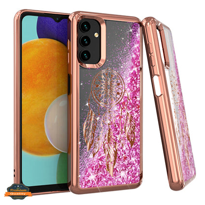 For Samsung Galaxy A13 5G Quicksand Liquid Glitter Bling Flowing Sparkle Fashion Hybrid TPU and Chrome Plating Hard PC  Phone Case Cover