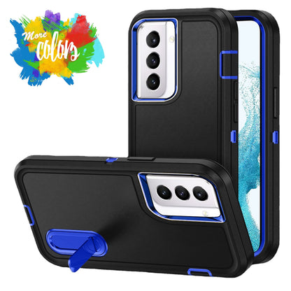 For Samsung Galaxy S22 /Plus Ultra Hybrid 3 Layers 3in1 Hard PC Shockproof with Kickstand Heavy Duty TPU Rubber Anti-Drop  Phone Case Cover