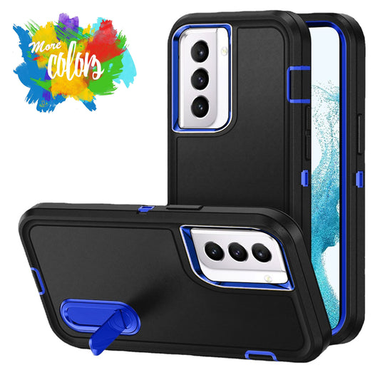 For Apple iPhone 13 Pro Max (6.7") Hybrid 3 Layers 3in1 Hard PC Shockproof with Kickstand Heavy Duty TPU Rubber Anti-Drop  Phone Case Cover