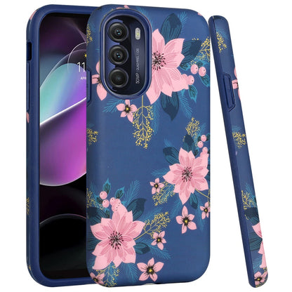 For Motorola Moto G Stylus 5G 2022 Bliss Floral Stylish Design Hybrid Rubber TPU Hard Shockproof Armor  Phone Case Cover