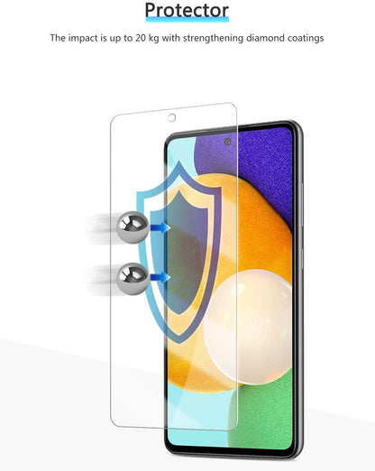 For Samsung Galaxy A33 5G Screen Protector Clear Transparent Tempered Glass, Case Friendly, 9H Hardness, Anti-Bubble Tempered Glass Screen Guard Clear Screen Protector