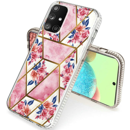 For Samsung Galaxy A71 5G Hybrid Design Graphic Fashion Colorful Sparkle Pattern Silicone Skin TPU Hard PC Armor Ultra Slim  Phone Case Cover