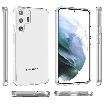 For Samsung Galaxy S23 Ultra Clear Full Transparency Thick Hybrid Hard PC Shell & Soft TPU Shock-Absorption Bumper Transparent Phone Case Cover