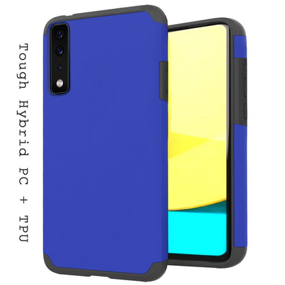 For Cricket Icon 4 Ultra Slim Shock Absorption 2in1 Tuff Hybrid Dual Layer Hard PC TPU Rubber Frame Armor Defender Blue Phone Case Cover