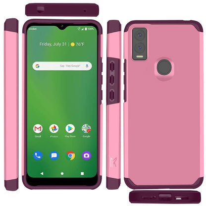 For Cricket Innovate E 5G (E Version 2022) Slim Protection Shock Absorption Hybrid Dual Layer Hard PC + TPU Rubber Frame  Phone Case Cover