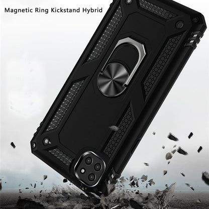 For Boost Mobile Celero 5G Armor Hybrid Durable 360 Degree Rotatable Ring Stand Holder Kickstand 2in1 Fit Magnetic Car Mount  Phone Case Cover