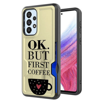 For Samsung Galaxy A03S Hidden Wallet Credit Card Slots with Kickstand Back Design Fashion Hybrid Shockproof Hard  Phone Case Cover