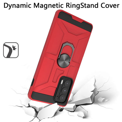 For Motorola Edge 2021 Hybrid Cases with Stand Kickstand Ring Holder [360° Rotating] Armor Work with Magnetic Car Mount  Phone Case Cover