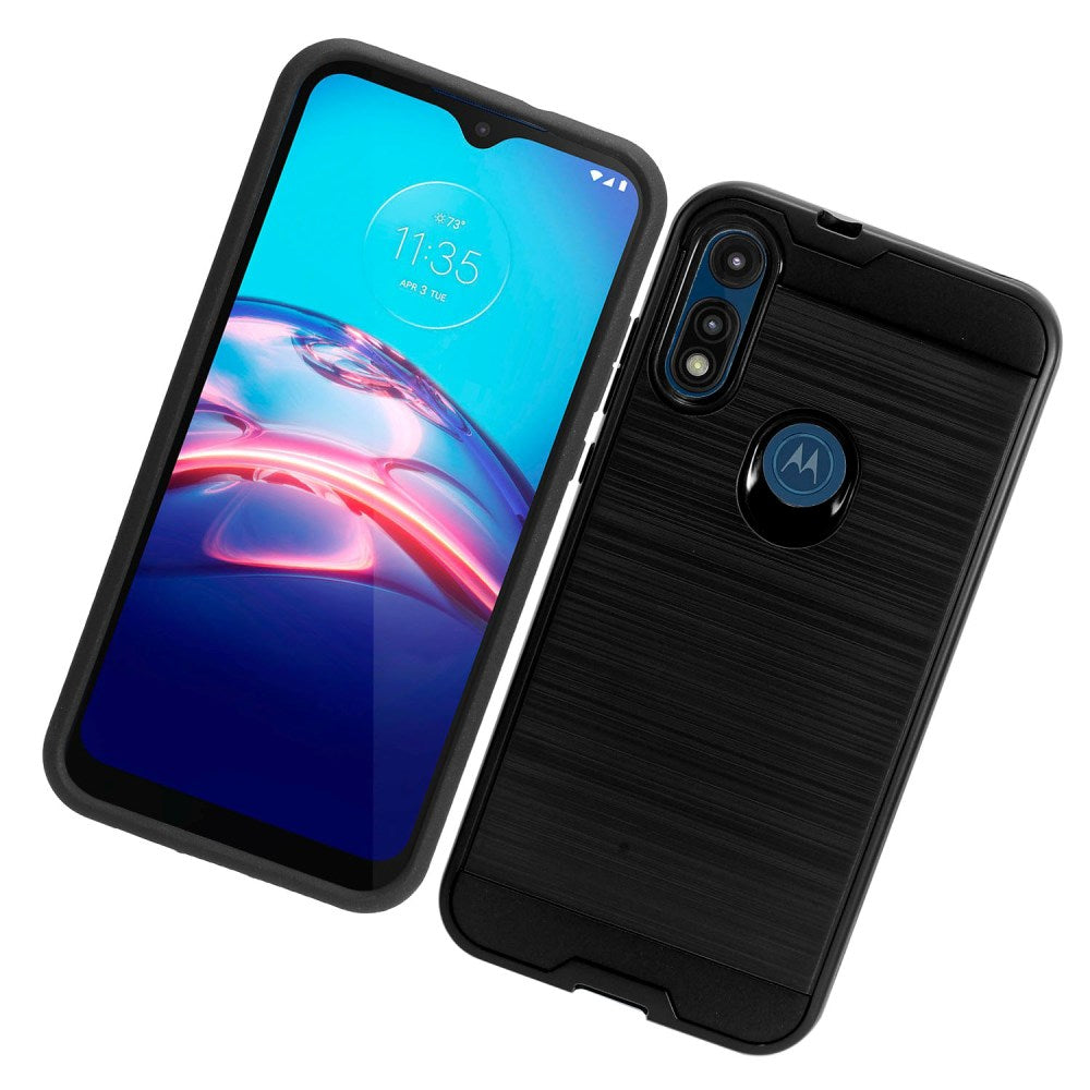 For Motorola Moto G Pure / Moto G Power 2022 Brushed Texture Slim Hybrid Shockproof Dual Layer Hard Armor Rugged Protective  Phone Case Cover