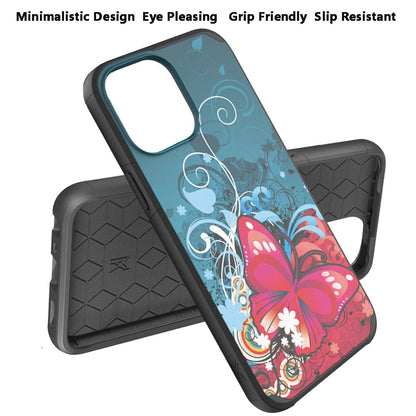 For Apple iPhone 13 / Pro Max Graphic Design Pattern Hard PC Soft TPU Silicone Protection Hybrid Shockproof Armor Rugged Bumper  Phone Case Cover