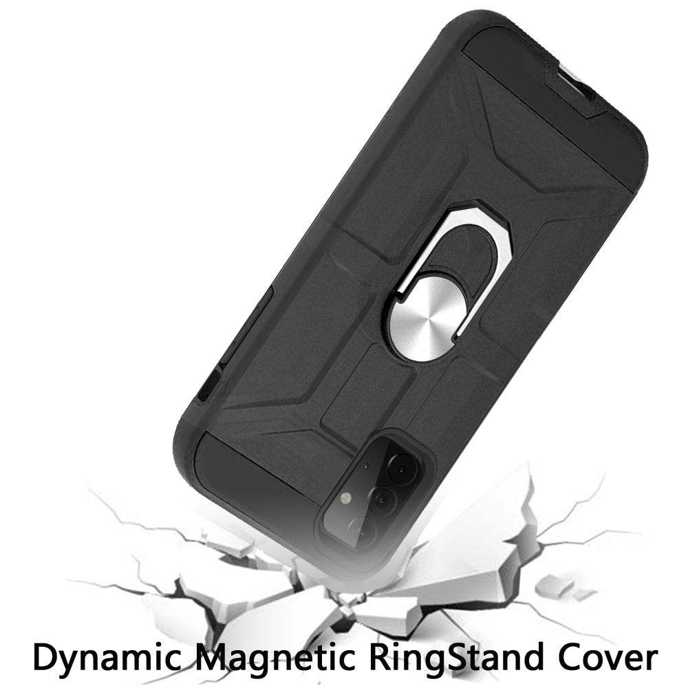 For Samsung Galaxy A73 5G Hybrid Stand Kickstand Ring Holder [360° Rotating] Armor TPU Work with Magnetic Car Mount  Phone Case Cover