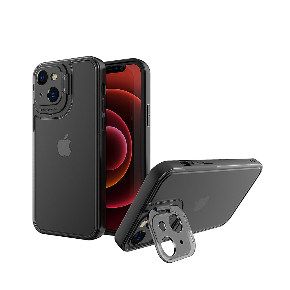 For Apple iPhone 13 /Pro Max Hybrid Tinted with Precise Raised Camera Protection & Invisible Stand Kickstand Ultra Slim  Phone Case Cover