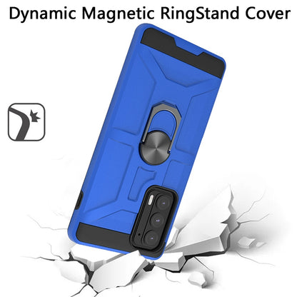 For Motorola Edge 2021 Hybrid Cases with Stand Kickstand Ring Holder [360° Rotating] Armor Work with Magnetic Car Mount  Phone Case Cover