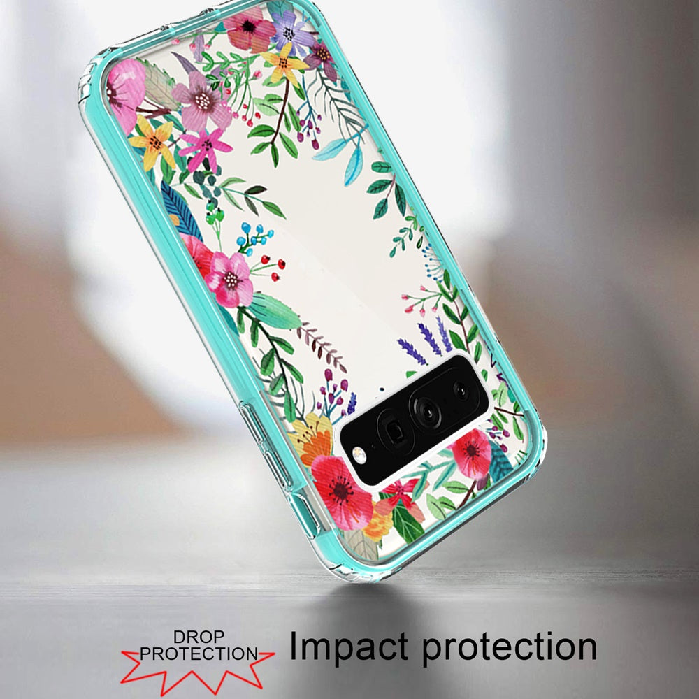 For Google Pixel 7 Pro Beautiful Design Hybrid Triple Layer Armor Hard PC Rubber TPU Shockproof Protective Frame  Phone Case Cover