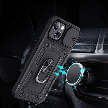 For Samsung Galaxy S22 Hybrid Built-in 360° Rotate Magnetic Ring Stand with Camera Protection Heavy Duty Shockproof  Phone Case Cover