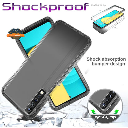 For Motorola Edge 2021 Dual Layer Hybrid Clear Gradient Two Tone Transparent Shockproof Rubber TPU Hard Protective Frame  Phone Case Cover