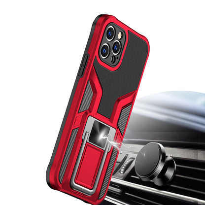 For Apple iPhone 13 Pro Max (6.7") Shockproof [Military-Grade] with Metal Magnetic Kickstand, Hybrid Rugged TPU Armor  Phone Case Cover