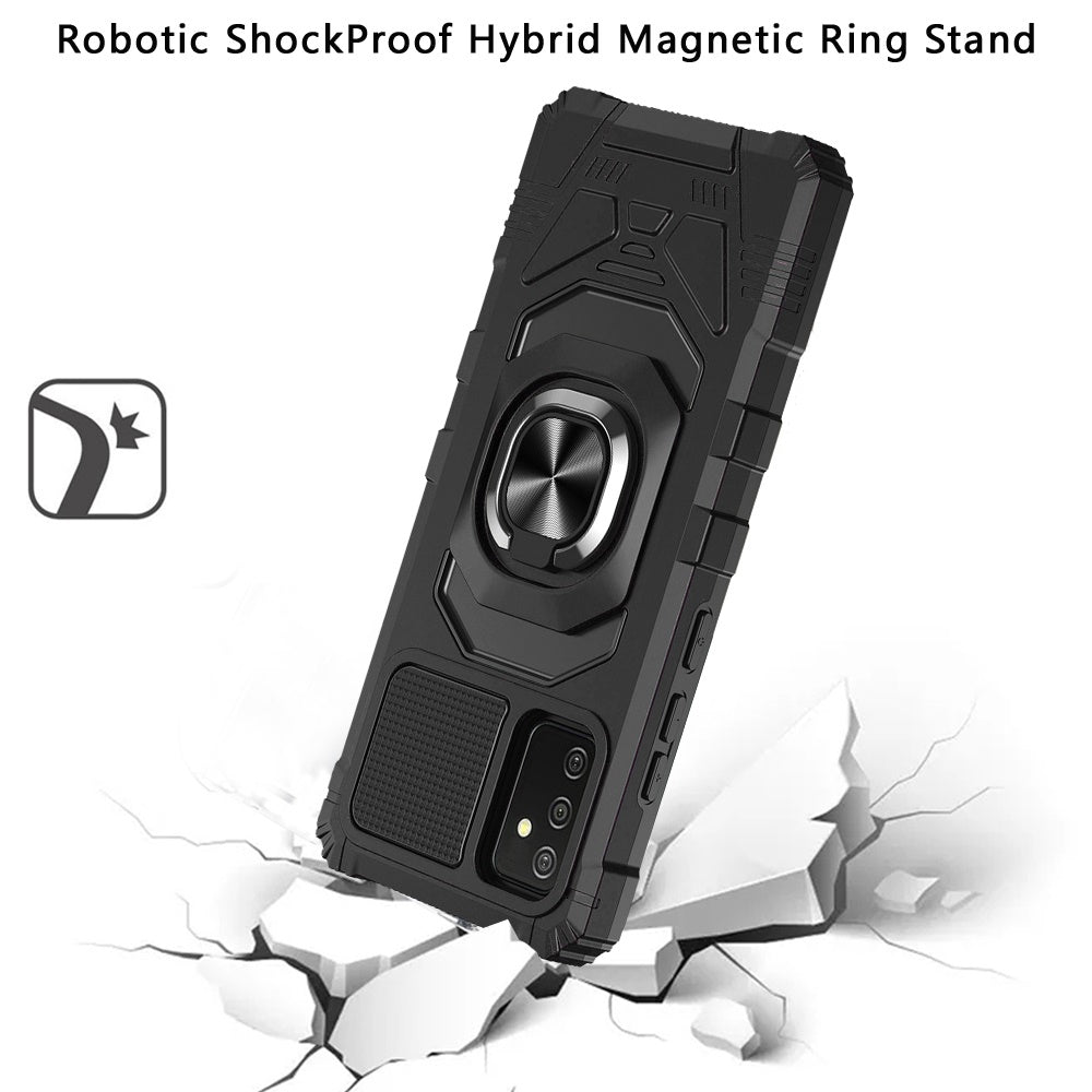For Samsung Galaxy A13 4G Hybrid Dual Layer with Rotate Magnetic Ring Stand Holder Kickstand, Rugged Shockproof Protective  Phone Case Cover