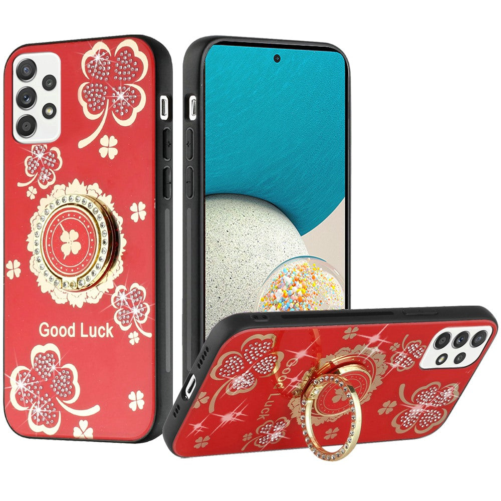 For Samsung Galaxy A53 5G 3D Diamond Bling Sparkly Glitter Ornaments Engraving Hybrid Armor Rugged Metal Fashion  Phone Case Cover