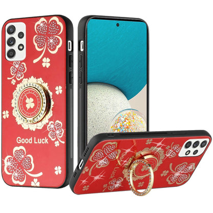 For Samsung Galaxy A53 5G 3D Diamond Bling Sparkly Glitter Ornaments Engraving Hybrid Armor Rugged Metal Fashion  Phone Case Cover