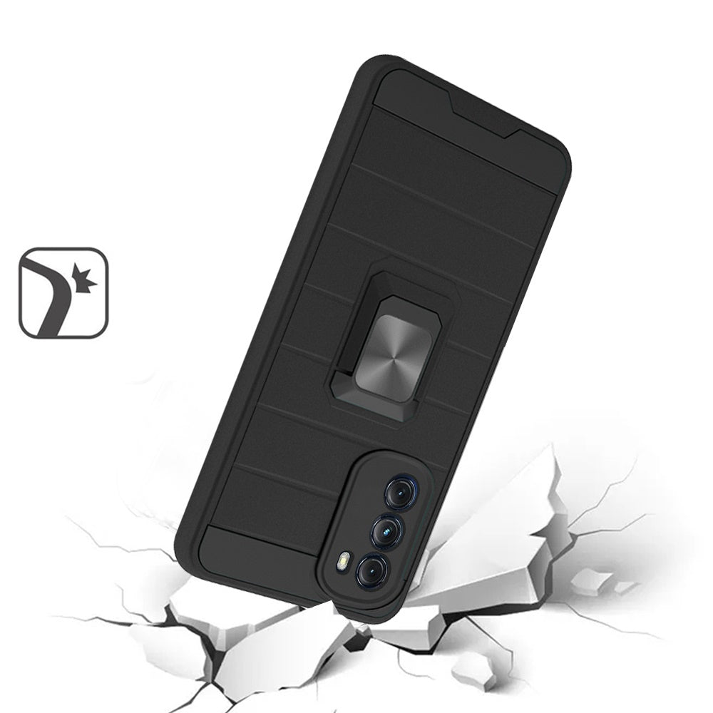 For Motorola Moto G 5G 2022 Magnetic Ring Holder Rubber Hybrid Stand Kickstand Slim Texture Rugged Armor Heavy Duty  Phone Case Cover