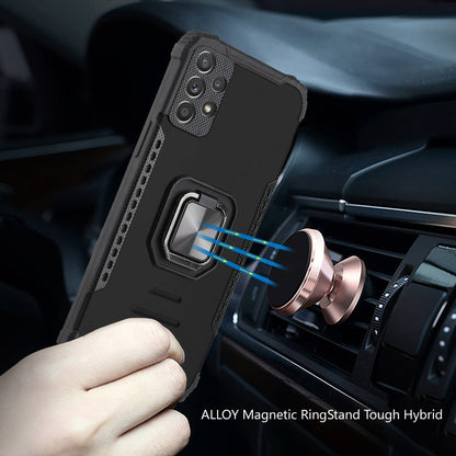 For Samsung Galaxy A32 5G Hybrid with Stand Magnetic Ring Kickstand Bumper Shockproof Armor Heavy Duty Military Grade Hard  Phone Case Cover