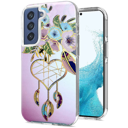 For Samsung Galaxy S22 Ultra Stylish Gold Layer Design Hybrid Rubber TPU Hard PC Shockproof Armor Rugged Slim  Phone Case Cover