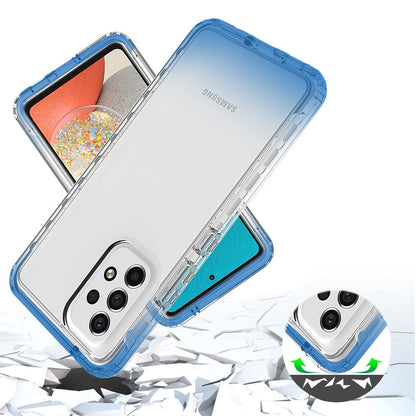 For Samsung Galaxy A53 5G Dual Layer Hybrid Clear Gradient Two Tone Transparent Shockproof Rubber Hard Protective Frame  Phone Case Cover