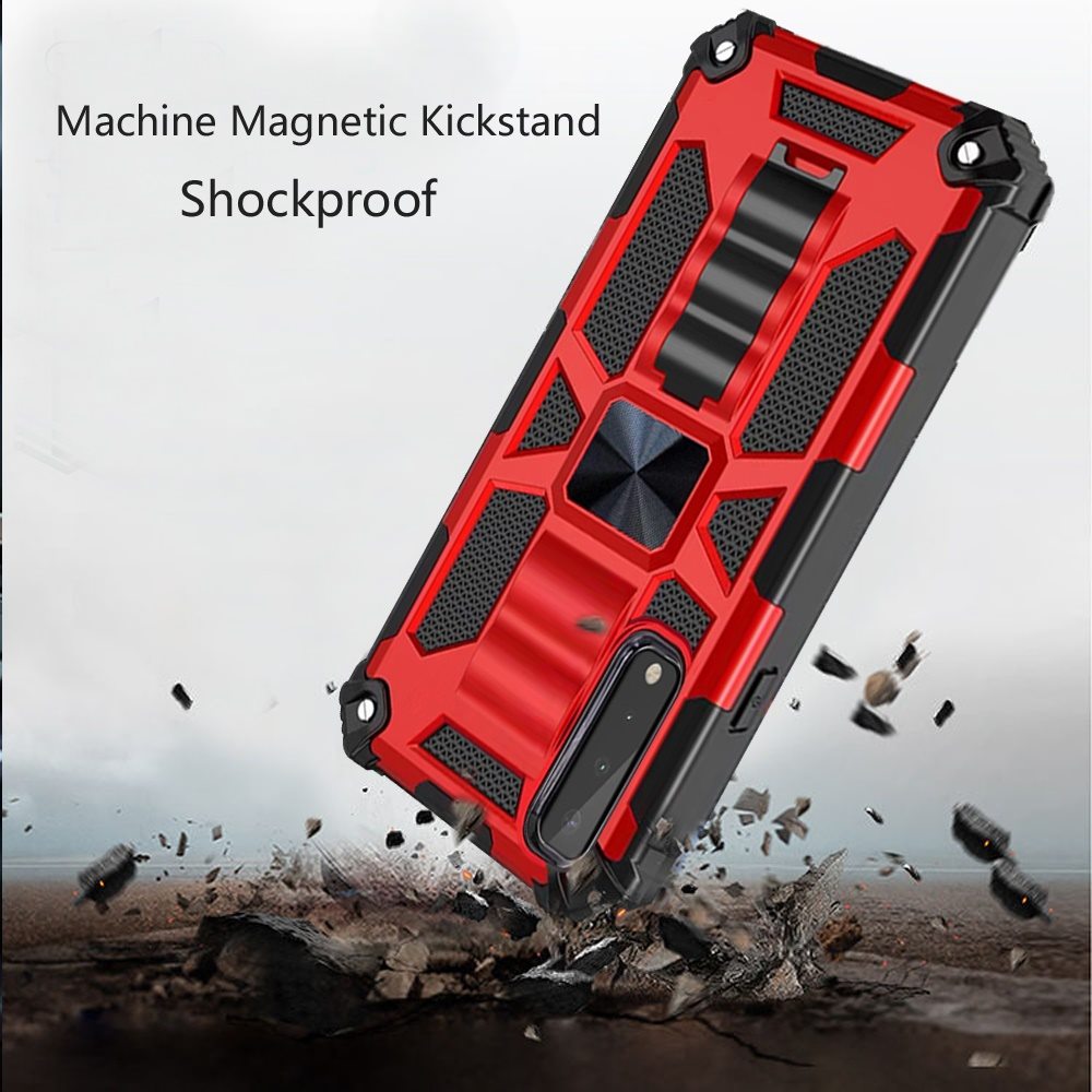 For Apple iPhone XR Heavy Duty Hybrid Shockproof [Military Grade] Rugged Protective Fit Built-in Magnetic Car Mount Kickstand  Phone Case Cover