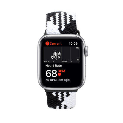 For Apple Watch Size 42/44/45mm Stretchy Nylon Solo Loop Bands Adjustable Braided Sport Elastics Women Men Strap for iWatch Series 7 6 5 4 3 2 1 SE  Phone Case Cover