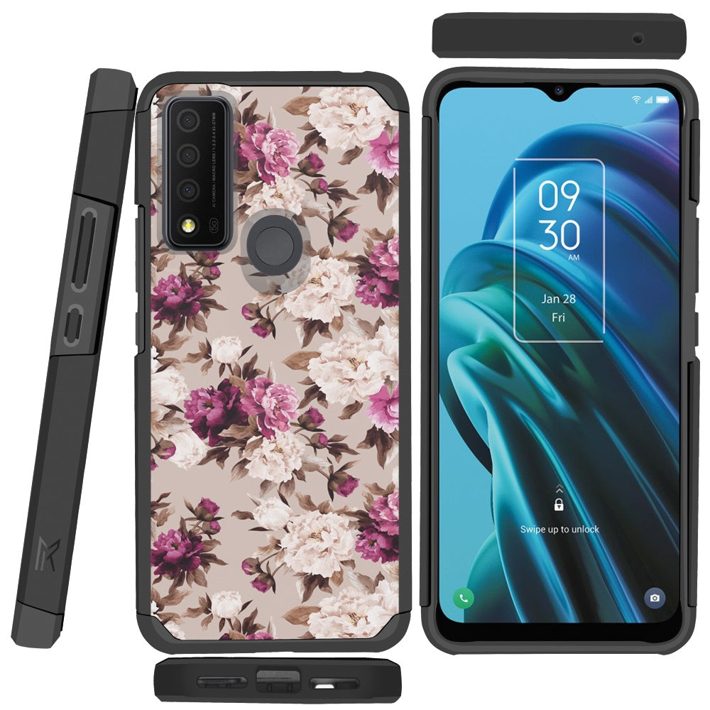 For TCL 30 XE 5G Graphic Design Pattern Slim Hard PC Soft TPU Silicone Protection Hybrid Shockproof Armor Rugged Bumper  Phone Case Cover