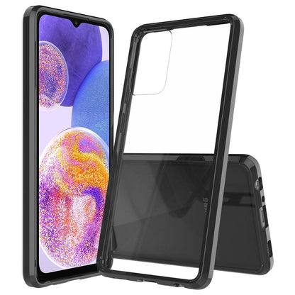 For Samsung Galaxy A23 5G Hybrid Crystal Clear Transparent Shock-Absorption Bumper with TPU + Hard PC Back Frame  Phone Case Cover