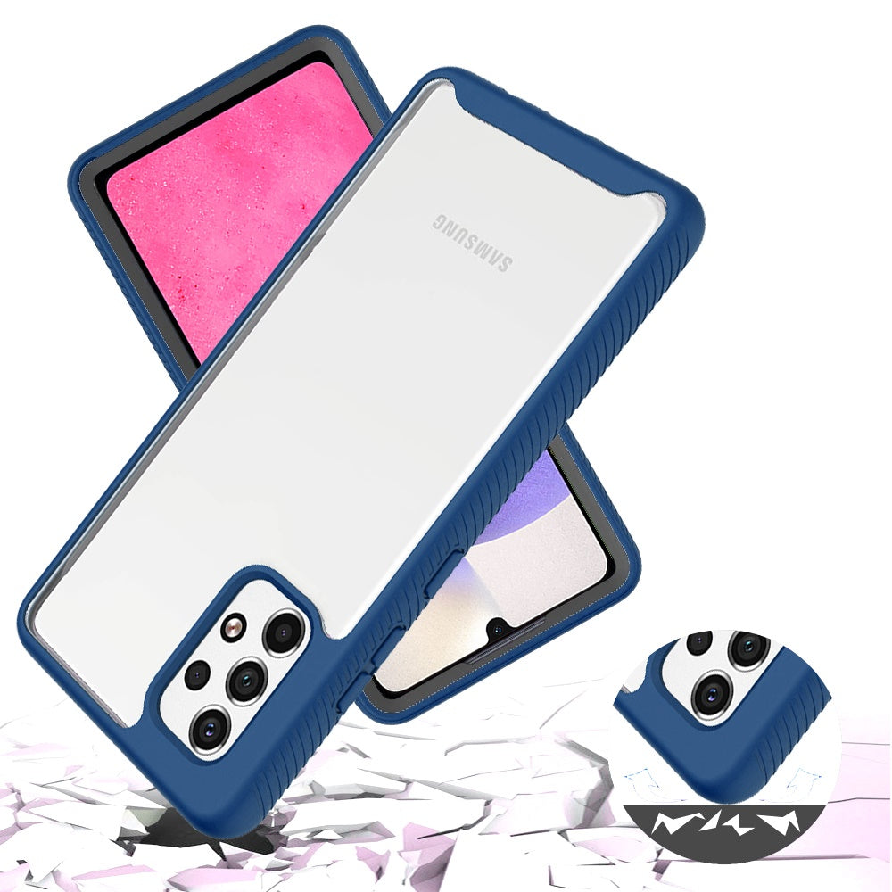 For Samsung Galaxy A33 5G Clear Dual Layer Rugged Bumper Frame Heavy Duty Hybrid Shockproof Rubber Full Body Defender  Phone Case Cover