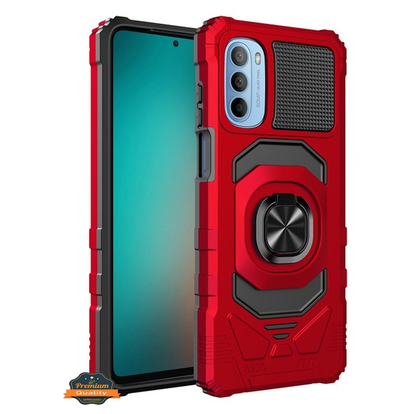 For Samsung Galaxy A03S Hybrid Magnetic Car Mount Ring Kickstand Stand Holder Full-Body Armor Protective [Military Grade]  Phone Case Cover