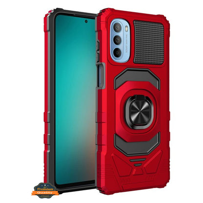 For Samsung Galaxy A03S Hybrid Magnetic Car Mount Ring Kickstand Stand Holder Full-Body Armor Protective [Military Grade]  Phone Case Cover