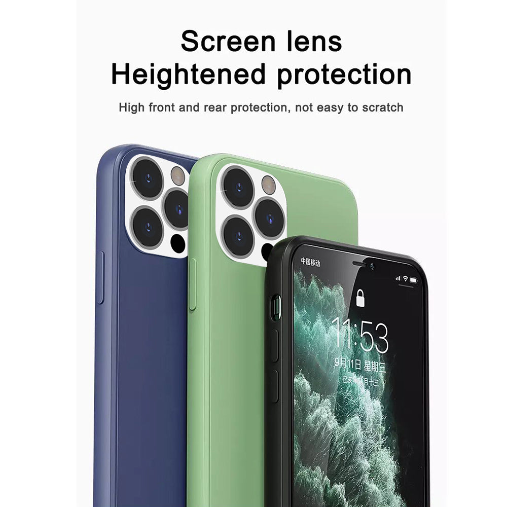 For Apple iPhone 14 /Plus Pro Max Liquid Silicone Hybrid Gel Soft Rubber with Microfiber Lining Shockproof Flexible TPU Anti-Drop  Phone Case Cover