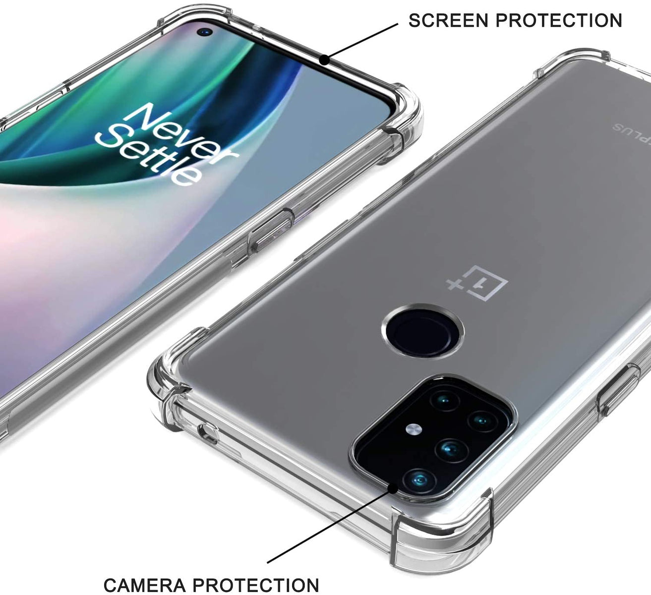 For Samsung Galaxy A13 5G HD Crystal Clear Ultra Hybrid PC+TPU [Four-Corner Protective] Rubber Shockproof Gummy Gel Bumper Transparent Clear Phone Case Cover