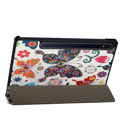 Case for Samsung Galaxy Tab S6 Lite 10.4" Design Lightweight Trifold Stand Magnetic Closure PU Leather Hard Folio Hybrid Protective Tablet Butterfly Tablet Cover