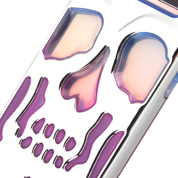 For Samsung Galaxy S10 5G (6.7") Hybrid Dual Layer Skull Skeleton Hard PC Shockproof TPU Rugged Plating Blue Purple Clear Phone Case Cover